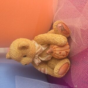 Cherished Teddies "Oscar" holding a Pumpkin